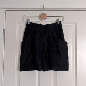 Elizabeth Suzann Clyde shorts midweight linen black size 2